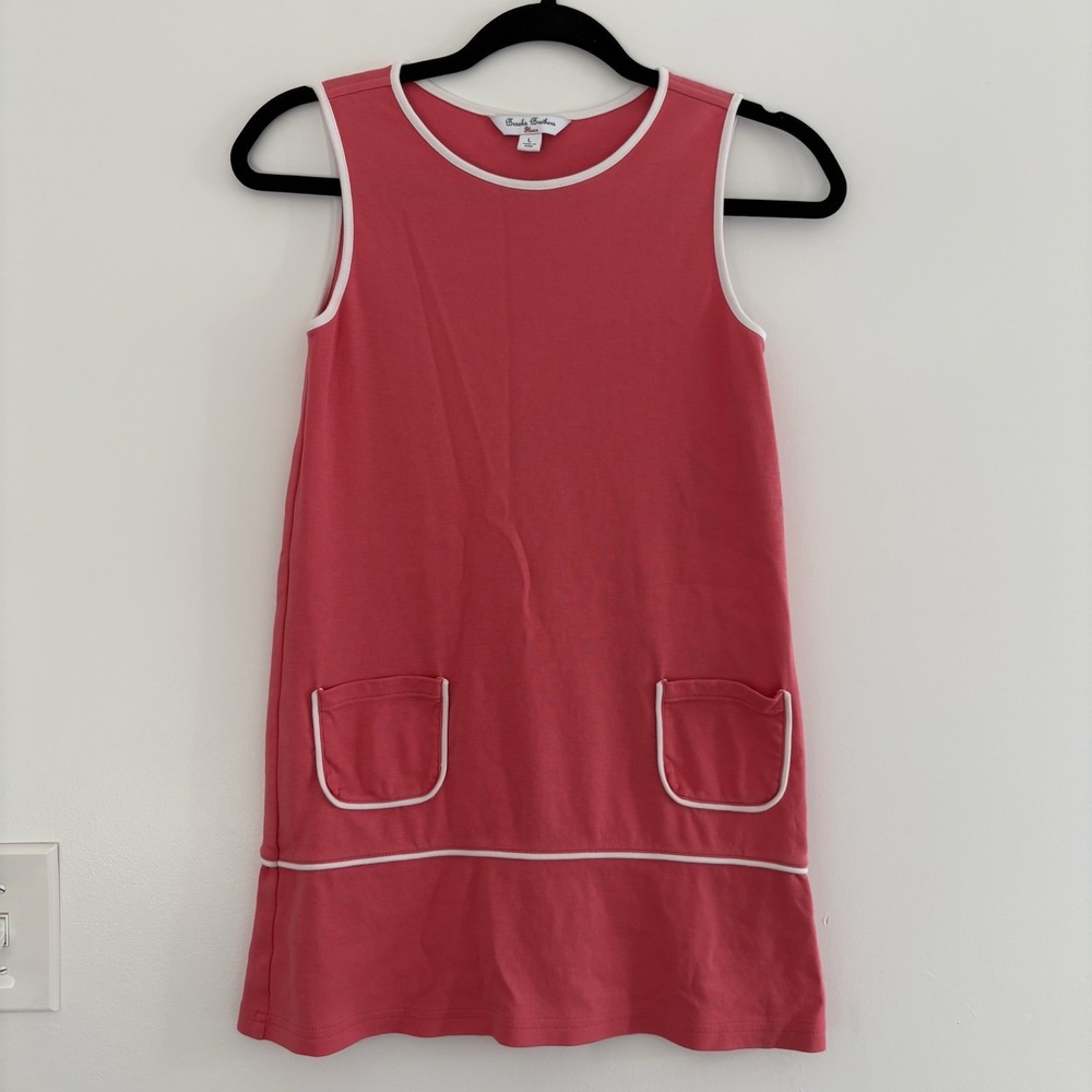 Brooks Brothers Girls L Sleeveless Shift Dress Pink/Peach SummerMinimalist